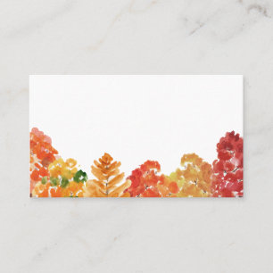Watercolor Autumn Woodlands Fall Wedding Place Card