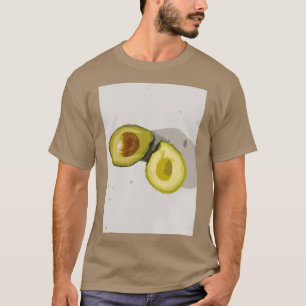 Watercolor Avocado Drawing T-Shirt