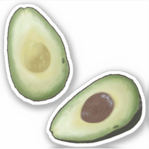 Watercolor Avocados