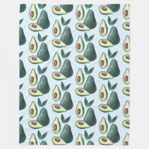 watercolor avocados blanket
