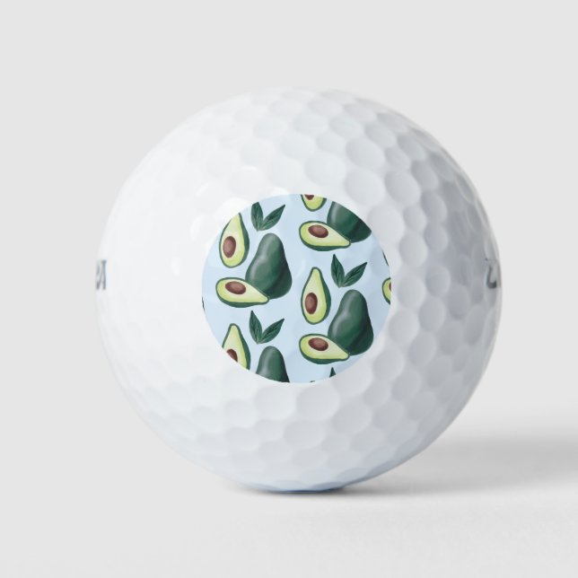 watercolor avocados golf balls (Front)