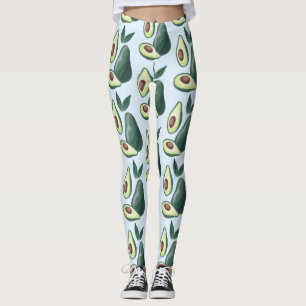 watercolor avocados leggings
