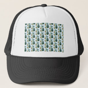 watercolor avocados trucker hat