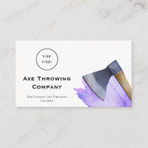 Watercolor Axe Throwing or Lumber Company