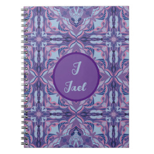 Watercolor Azulejo Violet Spanish  Notebook