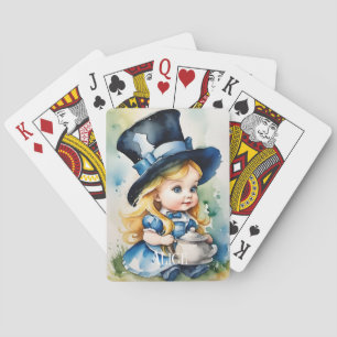 Watercolor Baby Alice in Wonderland Playing Cards