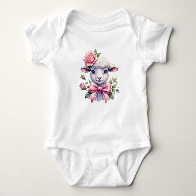 Watercolor  baby bodysuit (Front)