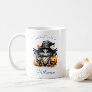 Watercolor Baby Dragon Customisable Halloween Kids Coffee Mug