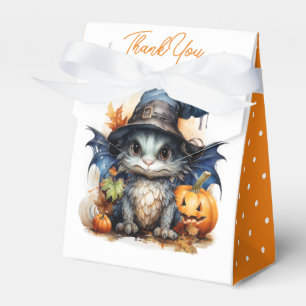 Watercolor Baby Dragon Halloween Birthday Party Favour Box