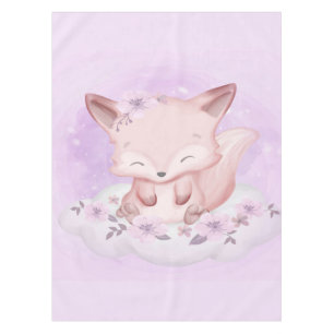 Watercolor Baby Fox Lovers Gift For Baby Tablecloth