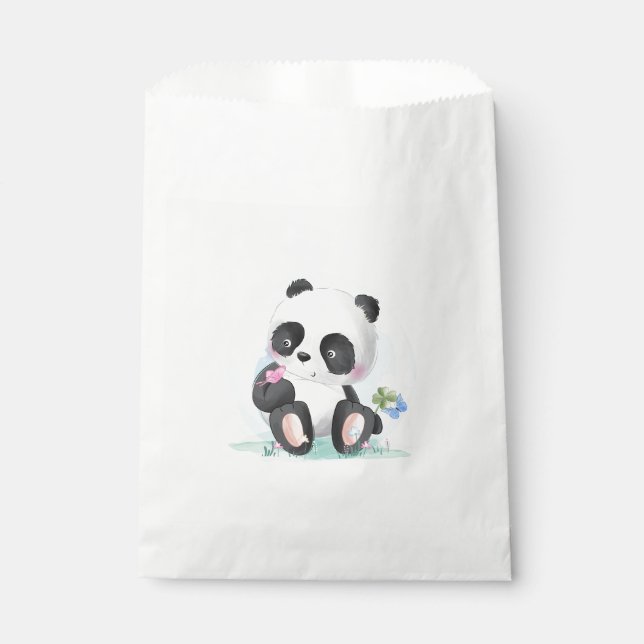 Watercolor Baby Panda Favour Bag (Front)