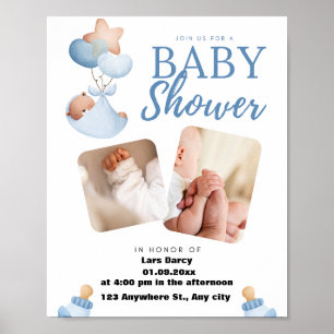 watercolor baby shower invitation poster