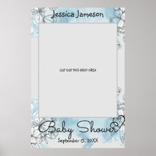 Watercolor Baby Shower Photo Prop Poster