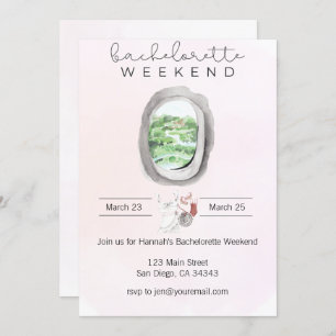 Watercolor Bachelorette Weekend  Invitation