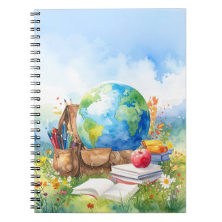 Watercolor Back to School Notebook