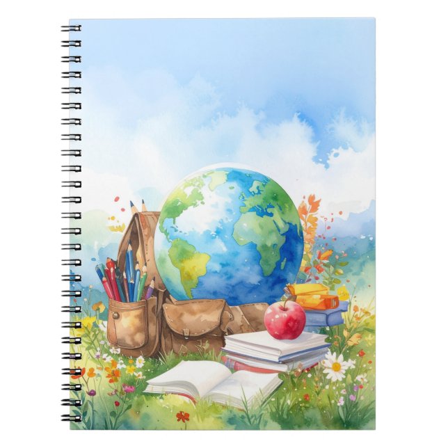 Watercolor Back to School Notebook (Front)