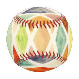 Watercolor background baseball