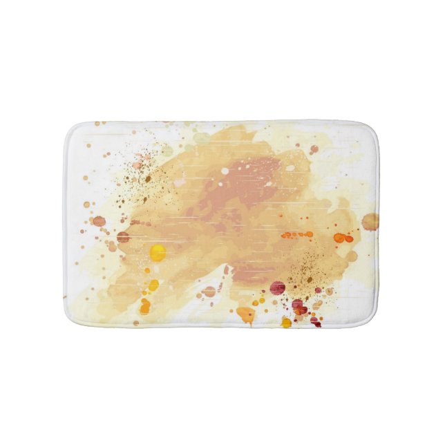 watercolor background bath mat (Front)