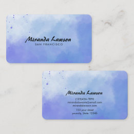Watercolor background  business card
