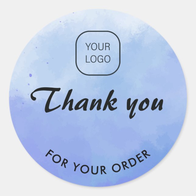 Watercolor background  classic round sticker (Front)