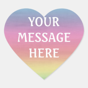 Watercolor background - Customise your own Heart Sticker