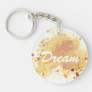 watercolor background key ring