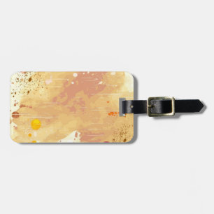 watercolor background luggage tag