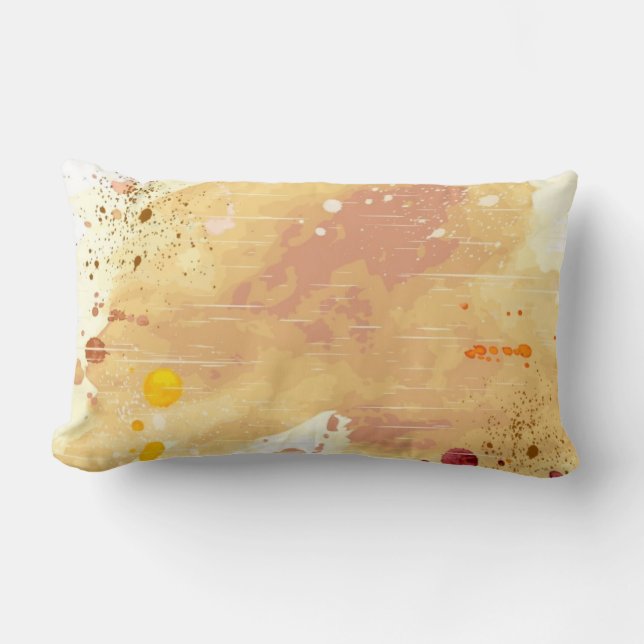 watercolor background lumbar cushion (Front)