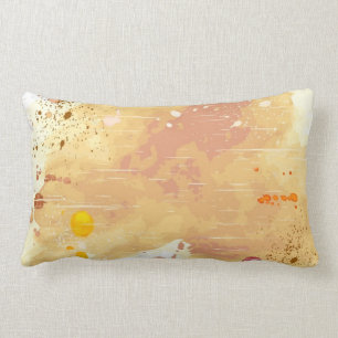 watercolor background lumbar cushion