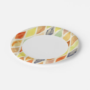 Watercolor background paper plate