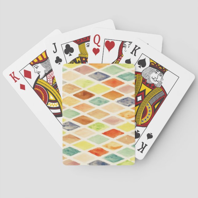 Watercolor background playing cards (Back)