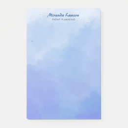 Watercolor background  post-it notes