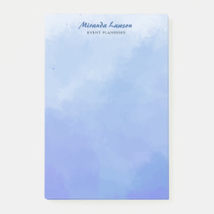 Watercolor background  post-it notes