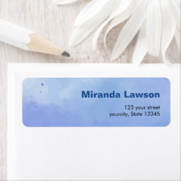 Watercolor background  return address label