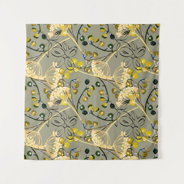 Watercolor background, seamless pattern tapestry (Front)