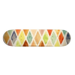 Watercolor background skateboard