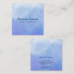 Watercolor background  square business card