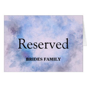 Watercolor Background Table Reserved