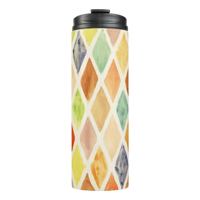 Watercolor background thermal tumbler (Front)