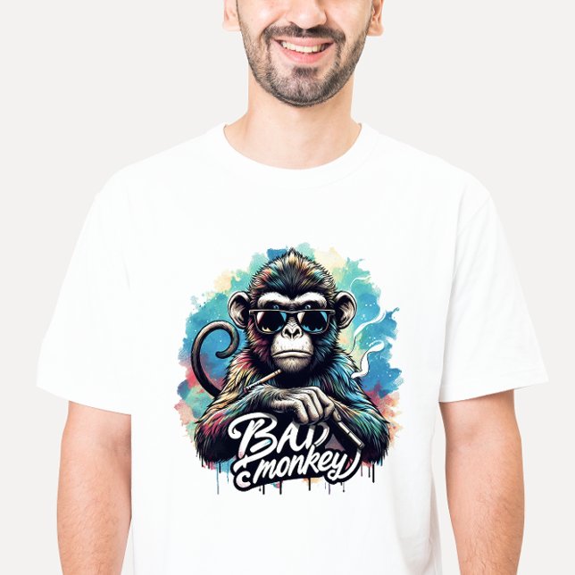 Watercolor Bad Monkey T-Shirt (Creator Uploaded)