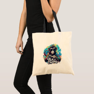 Watercolor Bad Monkey Tote Bag