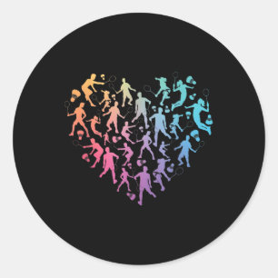 Watercolor Badminton Player Team Shuttle Lovers Fo Classic Round Sticker