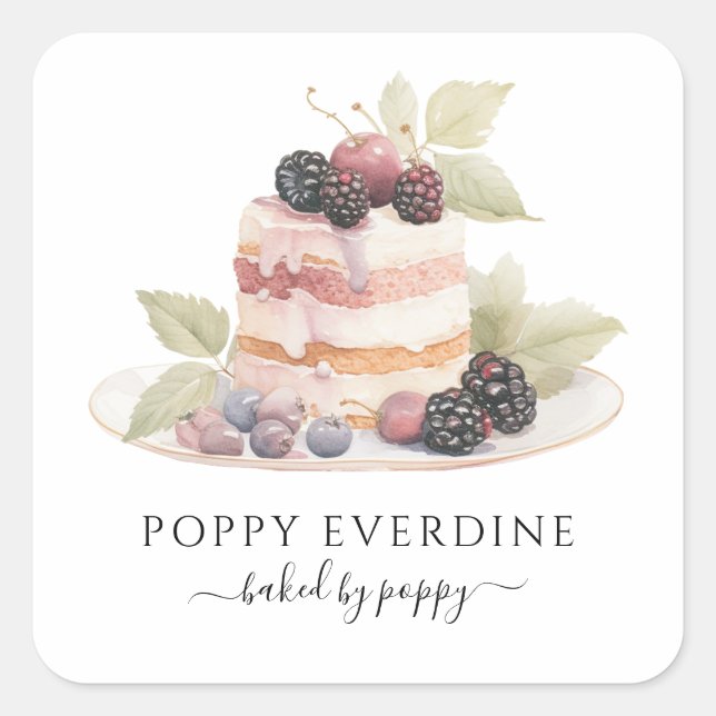 Watercolor Baker Pastry Chef Product Label (Front)