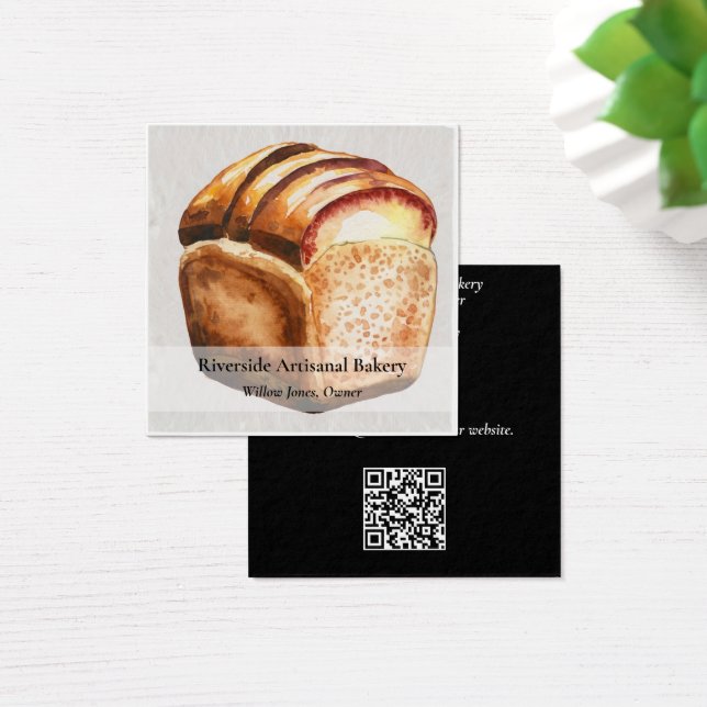 Watercolor Bakery Business Card 2 (Desk)