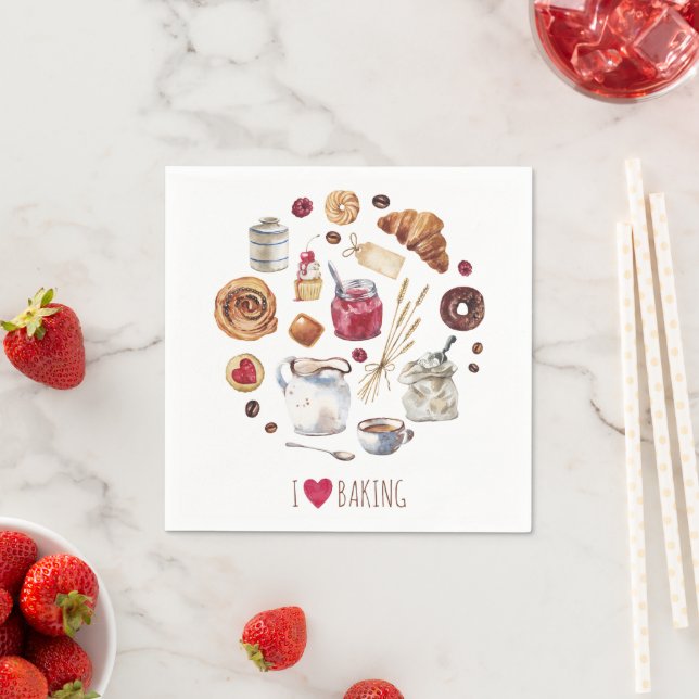 Watercolor Baking Napkin (Insitu)