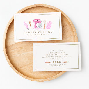Watercolor Baking Professional Business Card