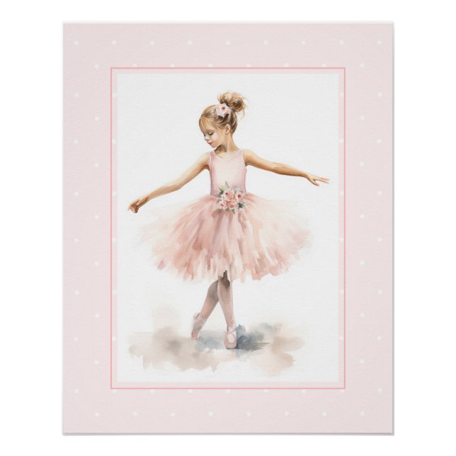 Watercolor Ballerina Baby Poster (Front)