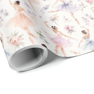 Watercolor Ballerina Gift  Wrapping Paper