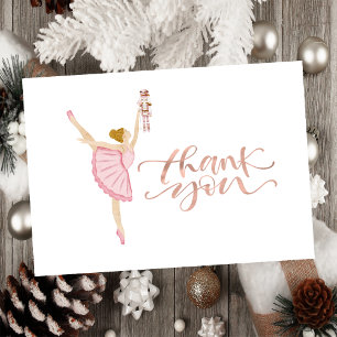 Watercolor Ballerina Nutcracker  Thank You Card