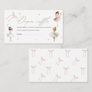 Watercolor Ballerina one birthday Tutu cute dia Enclosure Card